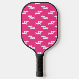 Palas De Pickleball Baloncesto Jugando A Dachshund Mom Pink