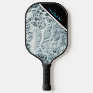 Palas De Pickleball Baloncesto "Wood White Turquoise" Pickleball Paddl