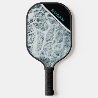 Palas De Pickleball Baloncesto "Wood White Turquoise" Pickleball Paddl