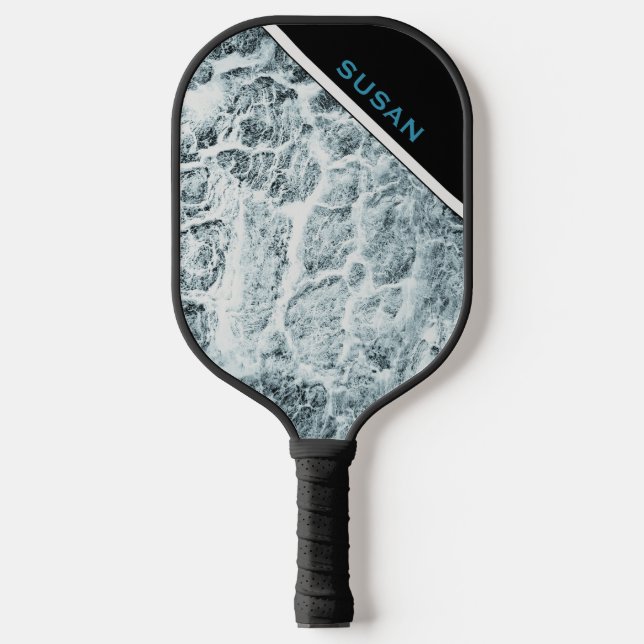 Palas De Pickleball Baloncesto "Wood White Turquoise" Pickleball Paddl (Anverso)