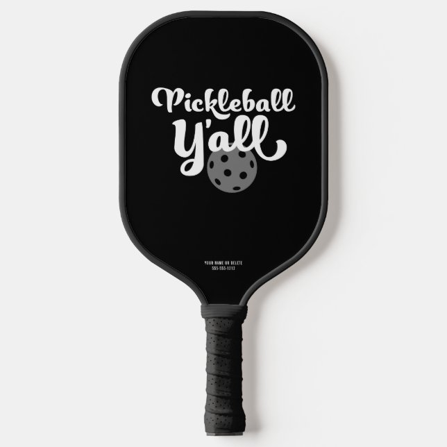 Palas De Pickleball Baloncesto Y todo es divertido blanco y negro únic (Anverso)