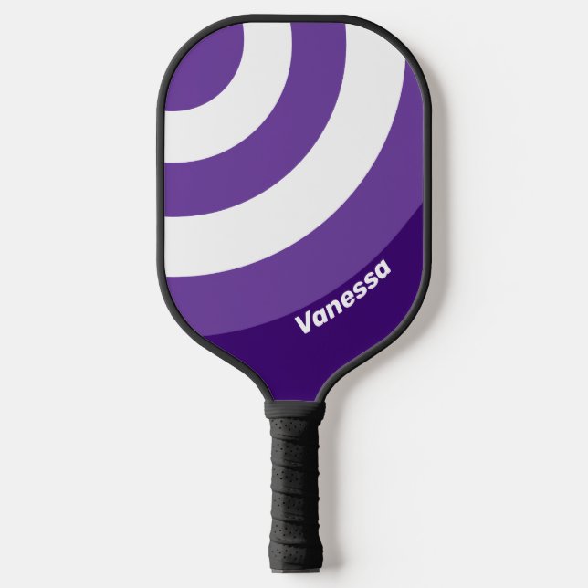 Palas De Pickleball Banda de círculo de grapevina retro con nombre (Anverso)