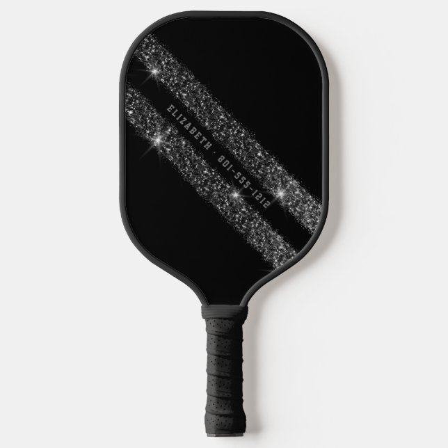 Palas De Pickleball Banda deportiva monocroma negro y gris (Anverso)