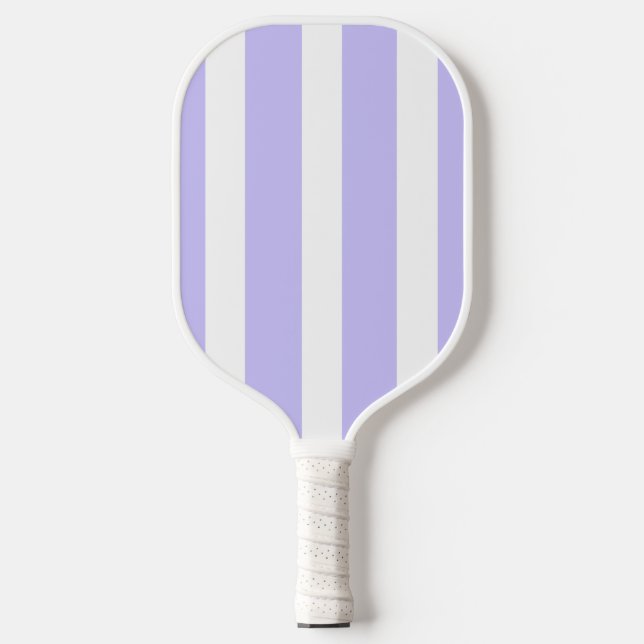 Palas De Pickleball Bandas clásicas de blanco y de lavanda (Anverso)