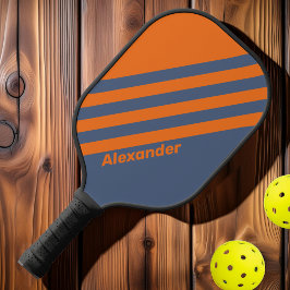 Palas De Pickleball Bandas costeras vintage Sport Sunset con nombre