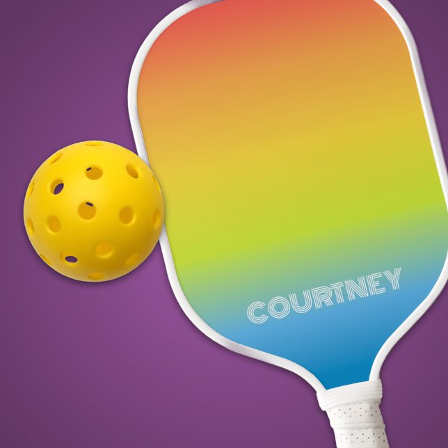 Palas De Pickleball Bandas de arcoiris opacas suaves personalizadas (Subido por el creador)
