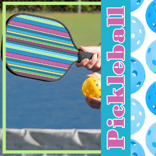 Palas De Pickleball Bandas de bolas azul turquesa morado amarillo
