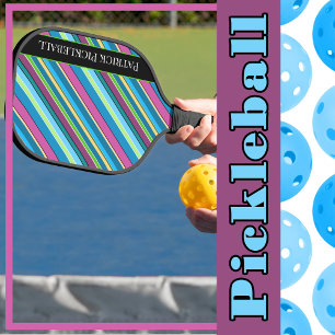 Palas De Pickleball Bandas de bolas de bolas turquesa púrpura personal