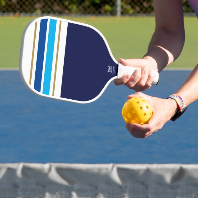 Palas De Pickleball Bandas de Carreras blanca azul brillante en la mar (in situ)