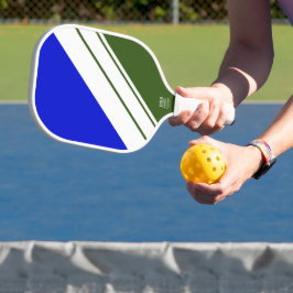 Palas De Pickleball Bandas de Carreras blanca verde Royal Blue Forest