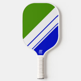 Palas De Pickleball Bandas de Carreras de inclinación blanca azul y ne