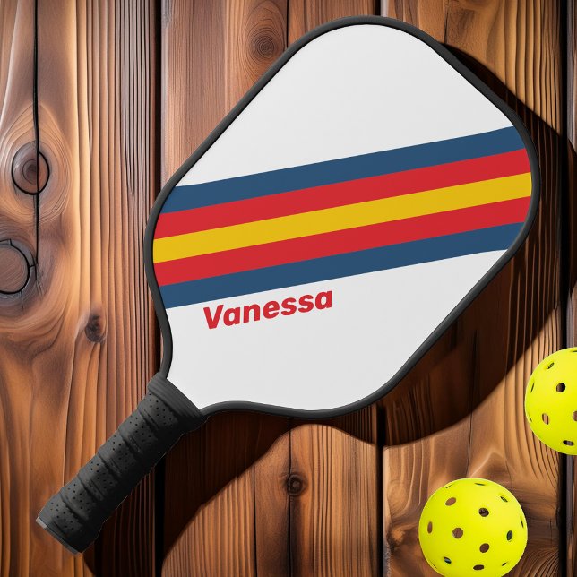 Palas De Pickleball Bandas de montaña retro con nombre (Subido por el creador)