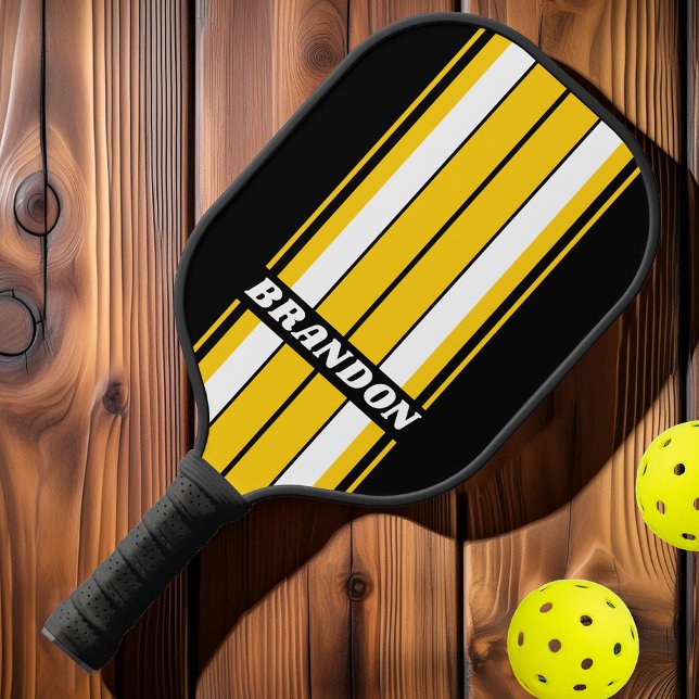 Palas De Pickleball Bandas de tablero nostálgico de abejorro con nombr (Subido por el creador)