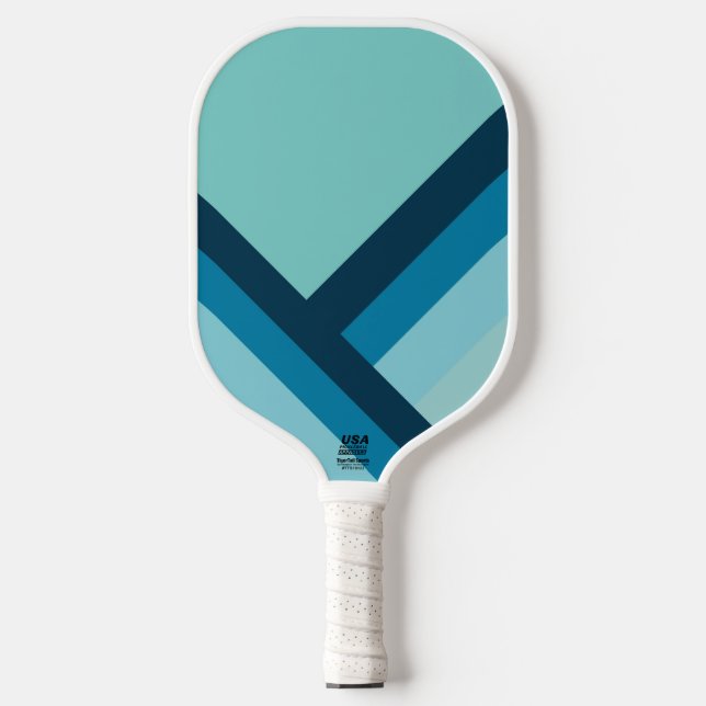 Palas De Pickleball Bandas de tono azul clásicas (Anverso)
