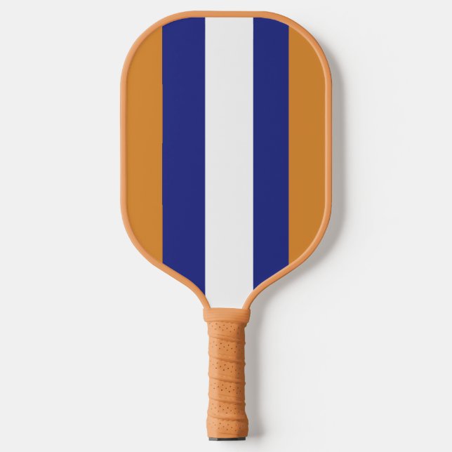 Palas De Pickleball Bandas marrones, azules y blancas (Anverso)