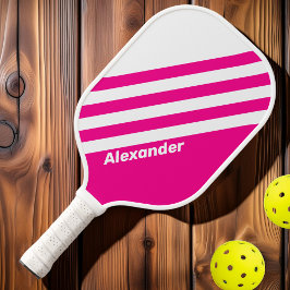 Palas De Pickleball Bandas negras rosadas de ligopeleta vintage con no