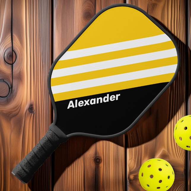 Palas De Pickleball Bandas nostálgicas de abejorros deportivos con nom (Subido por el creador)