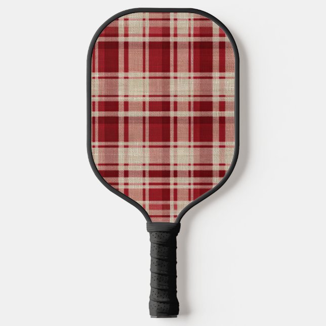 Palas De Pickleball Bandas rojas de plástico de crema roja (Anverso)