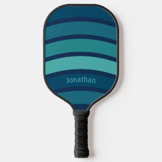 Palas De Pickleball Bandas y nombres de oleadas retro en tonos azules