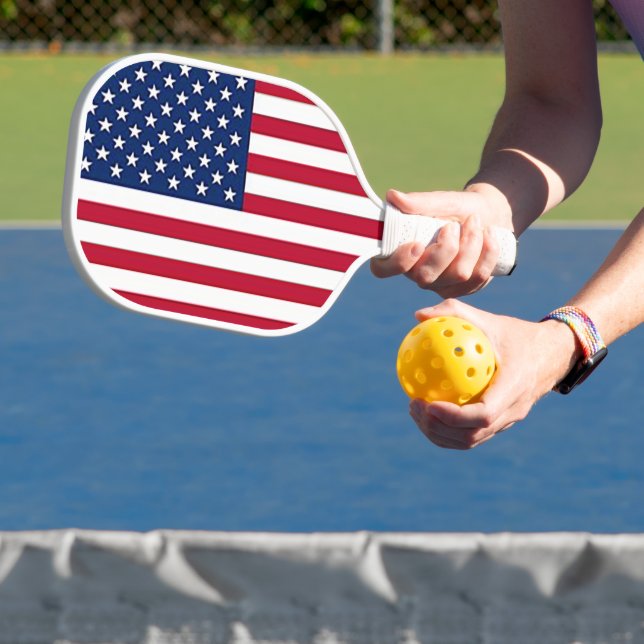 Palas De Pickleball bandera americana (in situ)