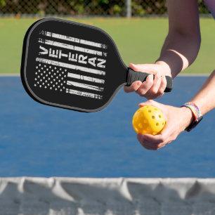 Palas De Pickleball Bandera Americana Patriótica Veterana del Ejército