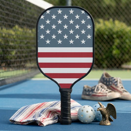 Palas De Pickleball Bandera Americana Retro Patriótica de Estrellas y 