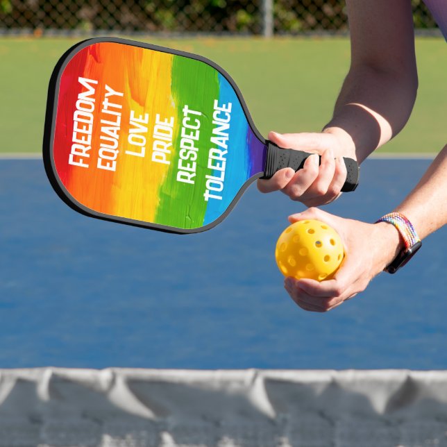 Palas De Pickleball Bandera arcoiris Paddle LGBTQ Pickleball - Inclusi (in situ)