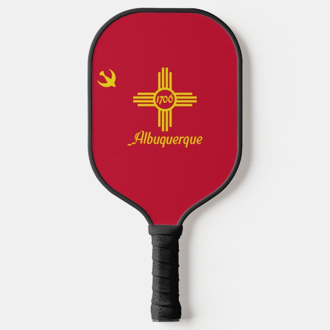 Palas De Pickleball Bandera de Albuquerque, Nuevo México (Anverso)