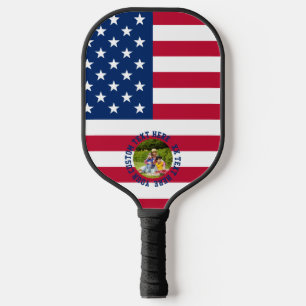 Palas De Pickleball Bandera de Estados Unidos y planilla de fotografía