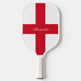 Palas De Pickleball Bandera de Inglaterra con tu nombre
