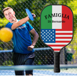 Palas De Pickleball Bandera de Italia Bandera estadounidense Italiana 