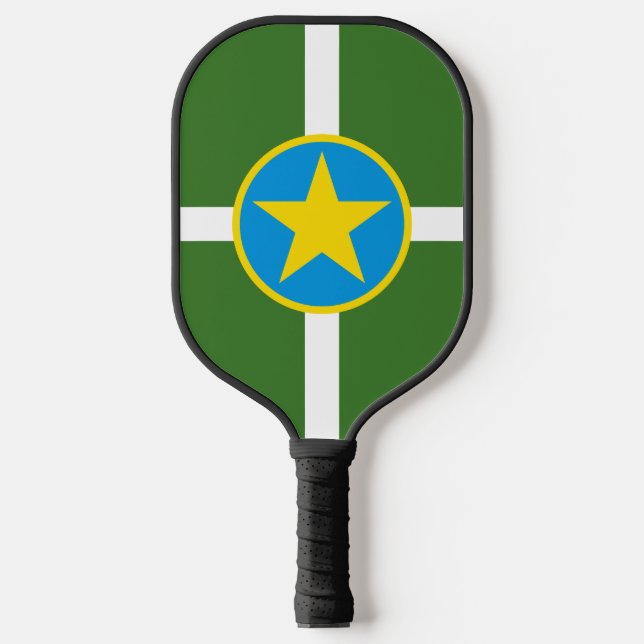 Palas De Pickleball Bandera de la ciudad de Jackson, Misisipi (Anverso)