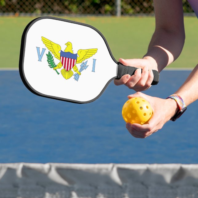 Palas De Pickleball Bandera de las Islas Vírgenes de los Estados Unido (in situ)