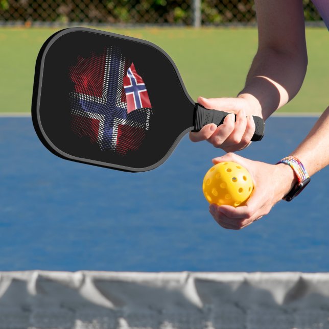 Palas De Pickleball bandera de Noruega (in situ)