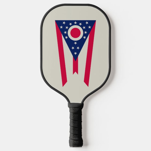 Palas De Pickleball Bandera de Ohio: El cartel del estado de Buckeye (Anverso)