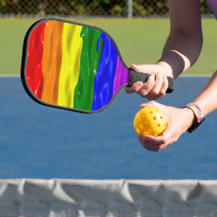 Palas De Pickleball Bandera de orgullo de SlipperyJoe's brillo líquido