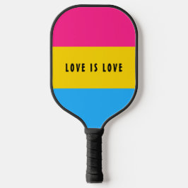 Palas De Pickleball Bandera de orgullo pansexual arcoíris LGBT con tex