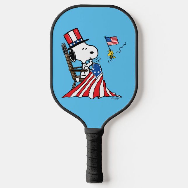 Palas De Pickleball Bandera de Snoopy Sgire el 4 de julio (Anverso)