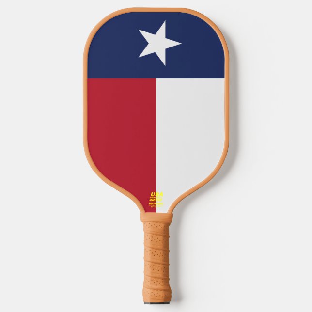 Palas De Pickleball Bandera de Texas  (Anverso)