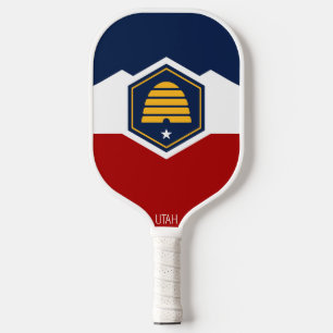 Palas De Pickleball Bandera de Utah (Bandera de colmena)