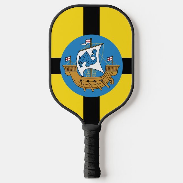Palas De Pickleball Bandera de Wellington City, Nueva Zelanda (Anverso)