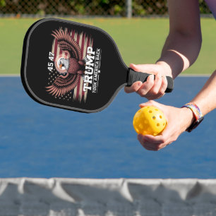 Palas De Pickleball Bandera del águila de Trump presidente 45 47 2025