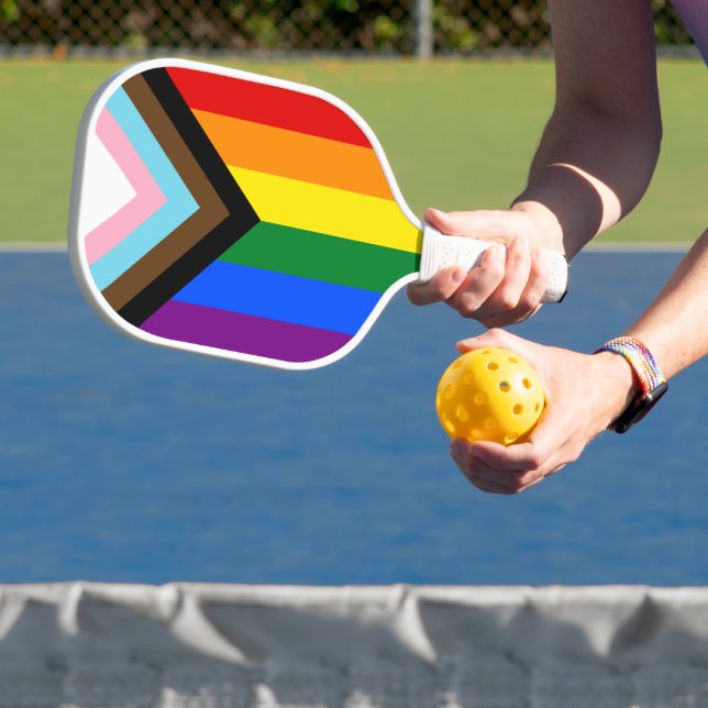Palas De Pickleball Bandera del Orgullo del Progreso LGBTQ+ (in situ)