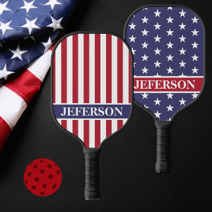 Palas De Pickleball Bandera estadounidense 4 de julio juego familiar B