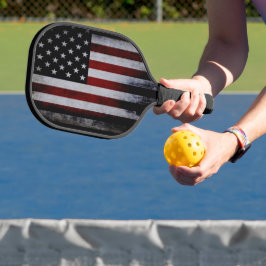 Palas De Pickleball Bandera estadounidense angustiada