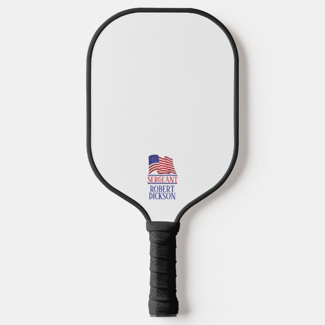 Palas De Pickleball Bandera estadounidense blanca y azul (Anverso)