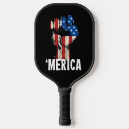 Palas De Pickleball Bandera estadounidense de puño de mano 'MERICA'