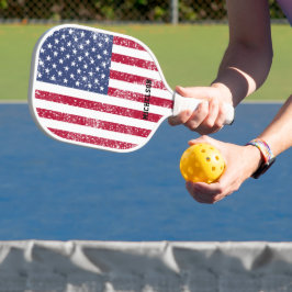 Palas De Pickleball Bandera estadounidense personalizada