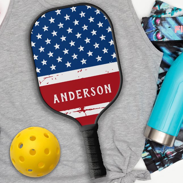 Palas De Pickleball Bandera estadounidense personalizada Stars Stripes (Subido por el creador)