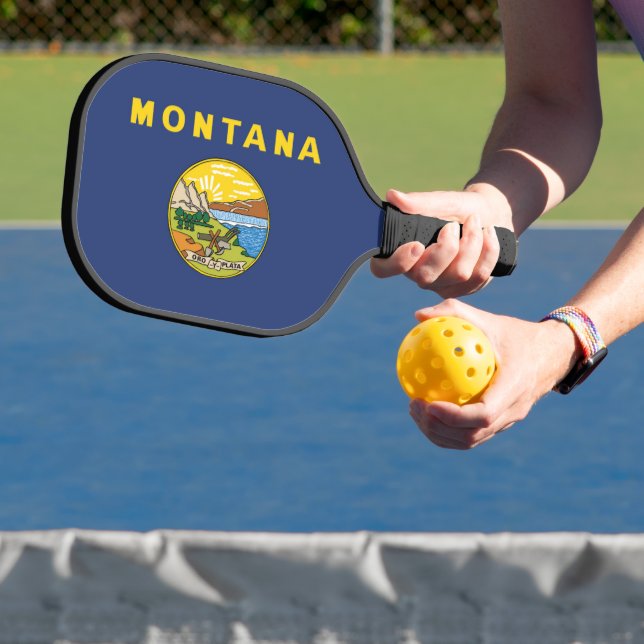 Palas De Pickleball Bandera estatal de Montana, Estados Unidos (in situ)